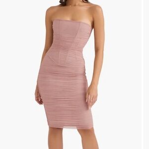 Julianna Strapless Ruched Corset Dress